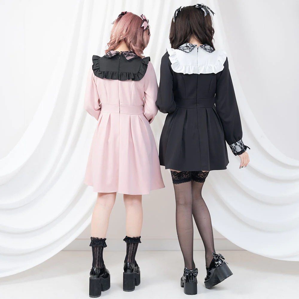 DearMyLove レース重ねハートバックルベルトワンピース（レース