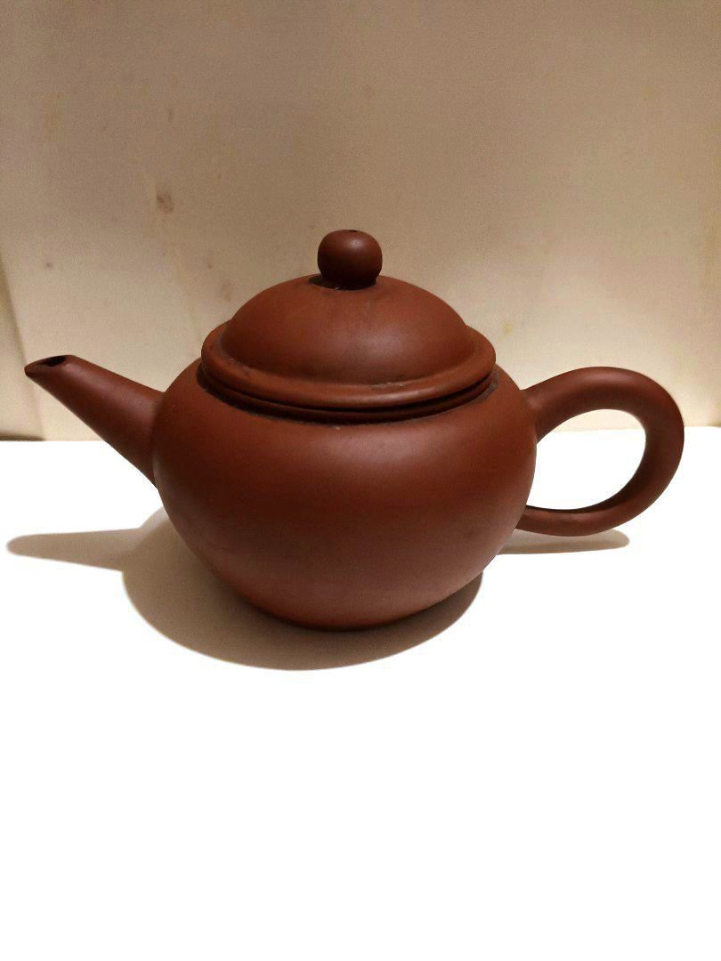 清乾隆款 銅製茶壺 煎茶道具 古銅壺 在銘 An inscribed Yixing teapot