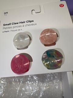 全新有盒 只有一套 Lululemon small claw hair clips set 4個 四色小爪夾 髮夾629748232737311119