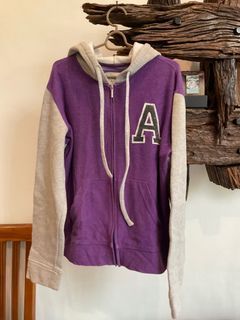 Abercrombie & Fitch Purple Varsity Jacket - Large