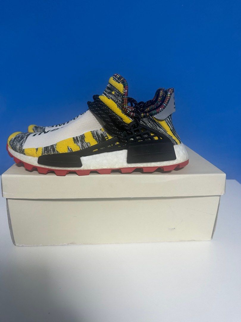 Adidas human race blue and yellow hot sale