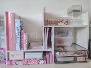 adjustable white desk display shelf kpop