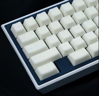 Aesthetic White Translucent Keycap Cherry Profile | 61, 68, 104 Mechanical Keyboard