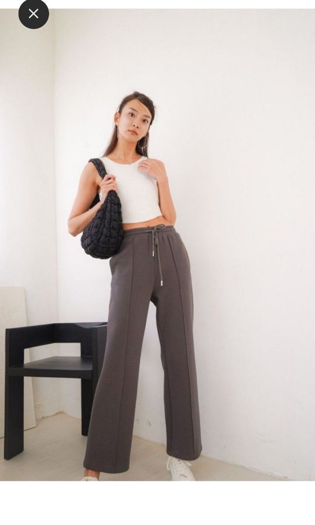 PEYTON DARTED PANTS LIGHT GREY