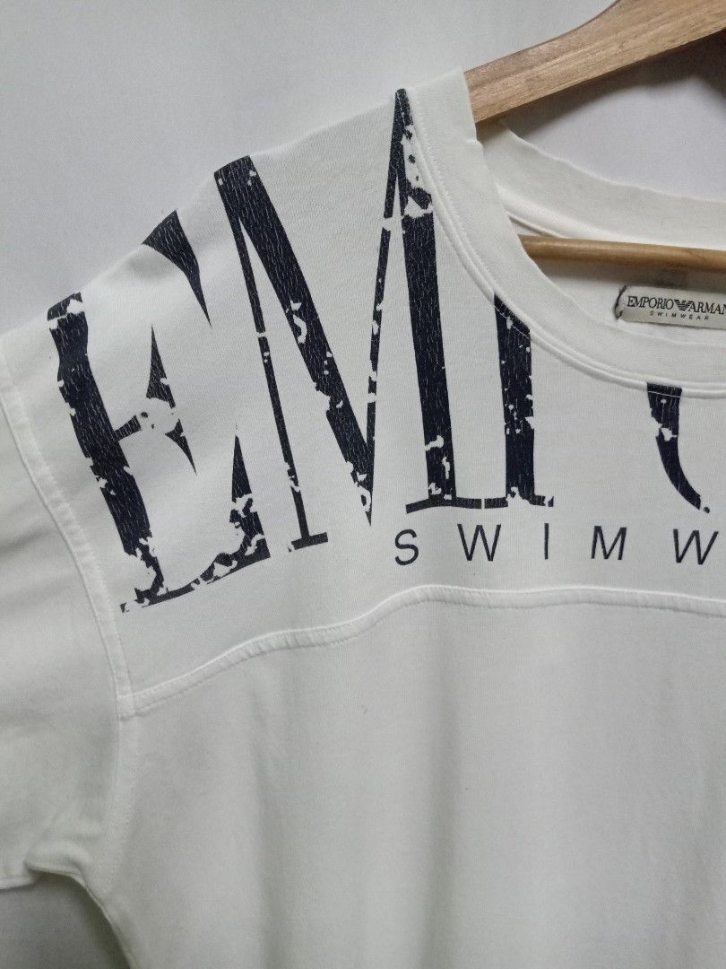 Authentic EMPORIO ARMANI Swimwear T shirt oversized pit25 levis