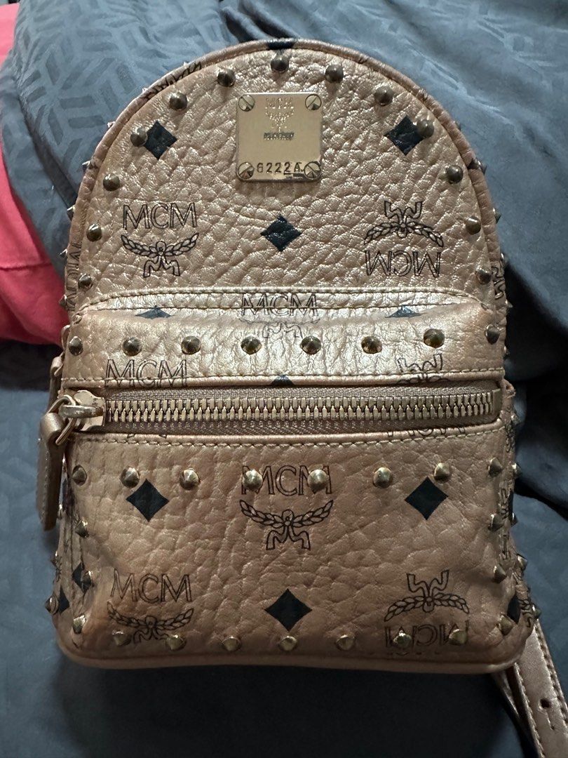 Mcm champagne gold discount backpack