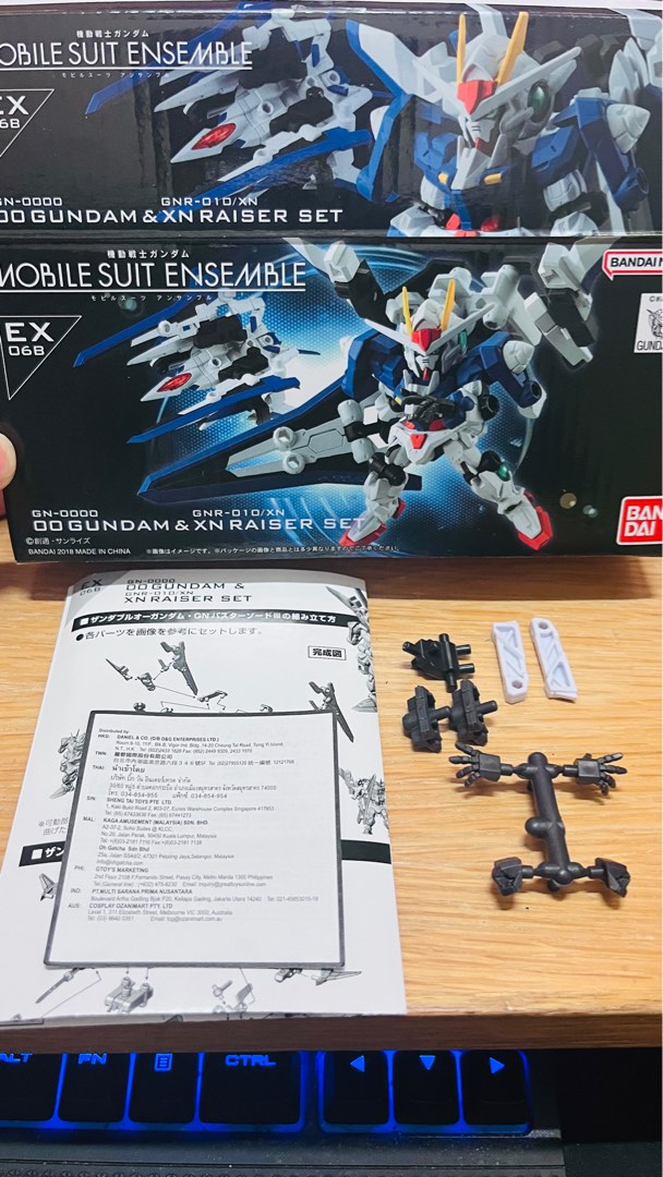 Raiser Set Bandai Mobile Suit Ensemble Ex06B 00 Gundam & XN Raiser Set, 興趣及遊戲, 玩具 ...
