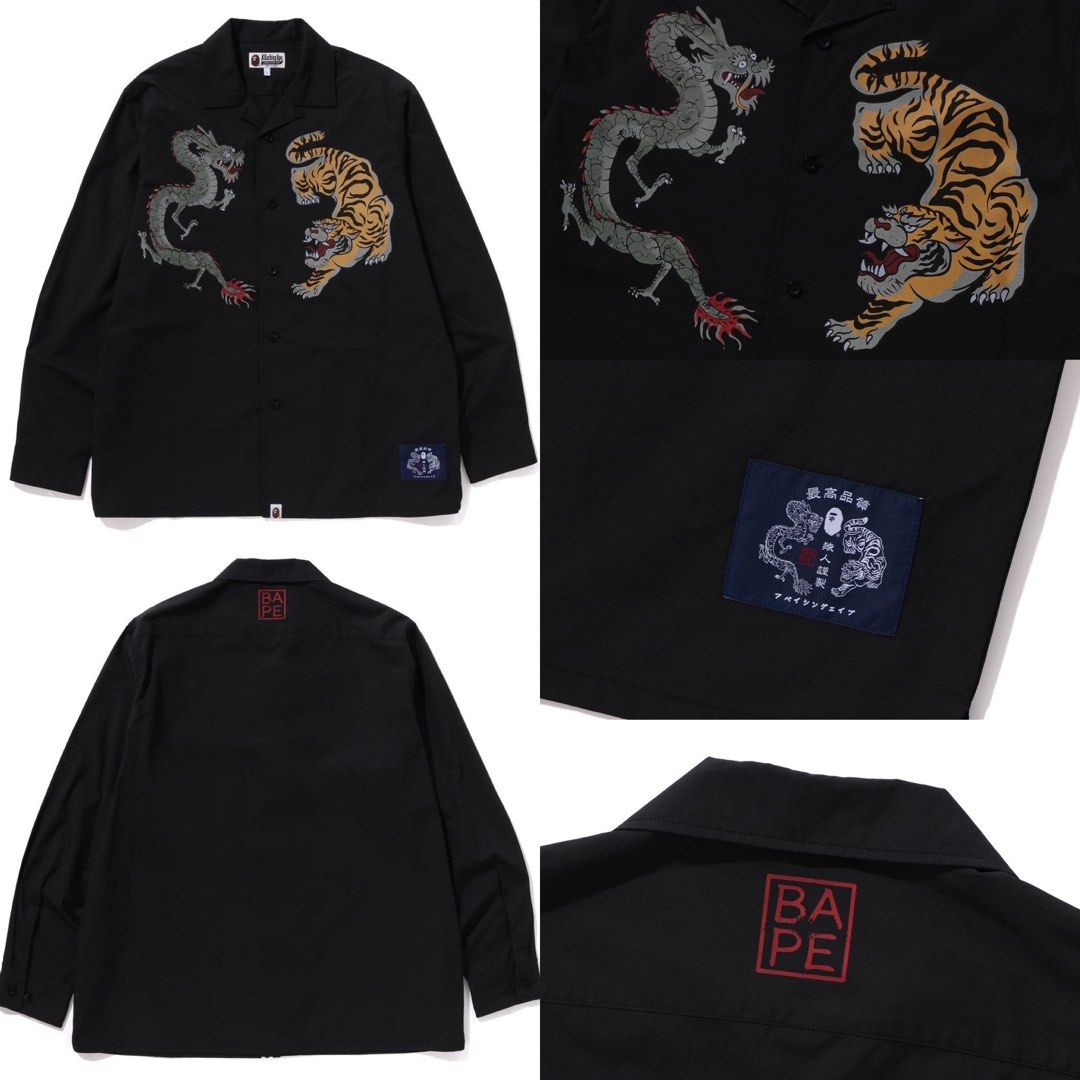 BAPE Japan Culture Open Collor Shirt Black Men's - FW22 - US