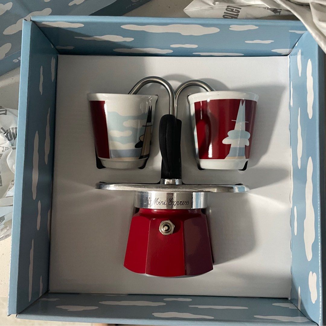 Bialetti Mini Express Magritte 2 Cup Set - coffee espresso maker, Furniture  & Home Living, Kitchenware & Tableware, Coffee & Tea Tableware on Carousell