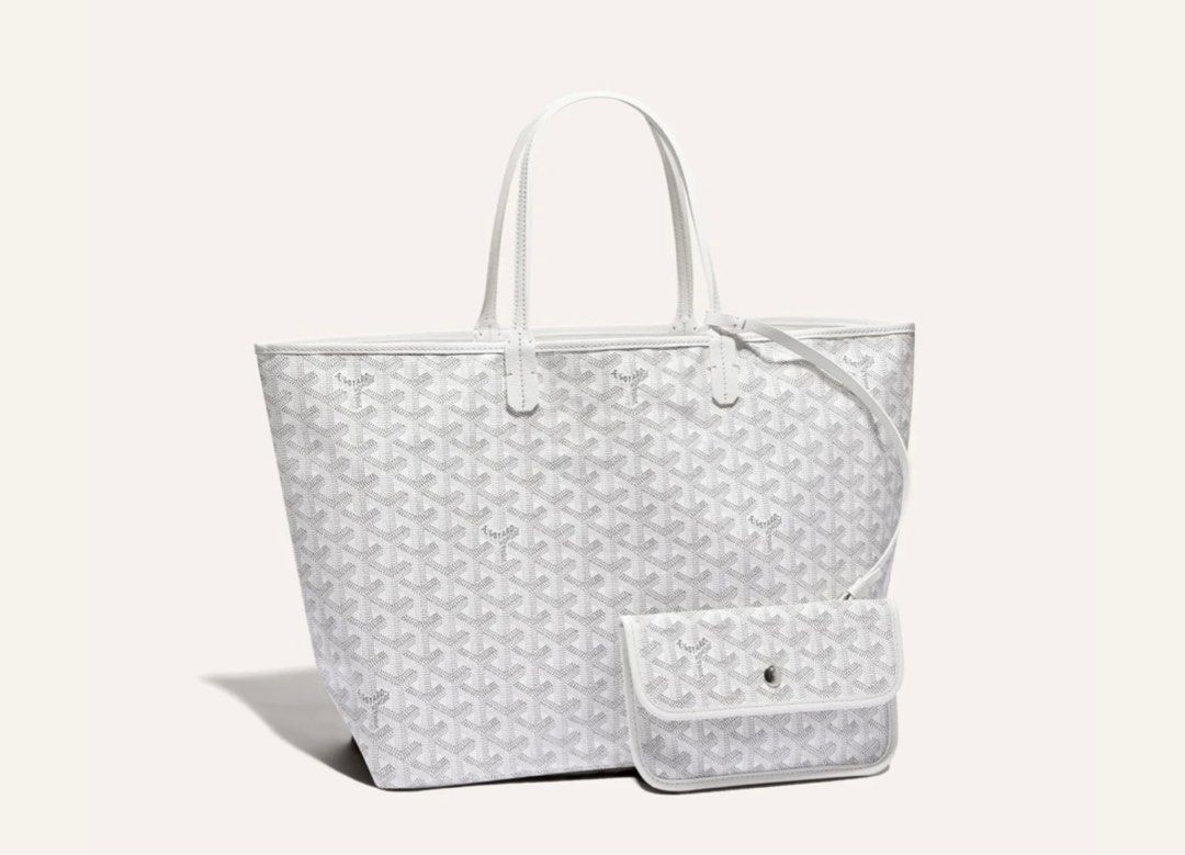 BN Goyard Saint Louis PM in White Luxury Bags Wallets on Carousell