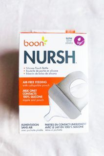 Boon NURSH Silicone Pouch Baby Bottle 4oz / 118ml (Gray) BPA-Free