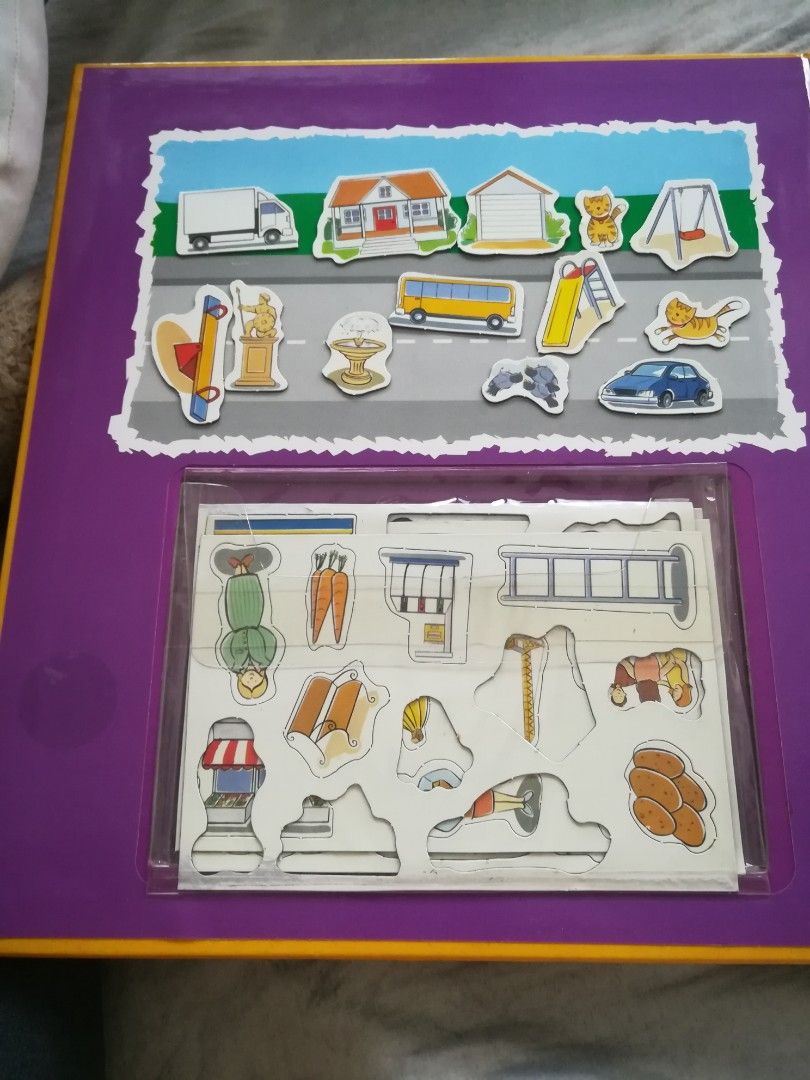 Build a Picture Sandy's Street (Category: Children's Books) located in Manila. Submitted by groovy.groovy (Listing ID 1286974279, Image 3). Description: Build a Picture: Sandy’s Street (Magnetic Board Book) 📚 Like New | Complete with 45 magnetic stickers Let your child explore Sandy’s colorful neighborhood! This fun and interactive magnetic board book lets kids build their own street scenes using 45 reusable magnetic stickers. Great for developi
