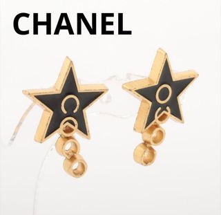 Chanel Star & COCO Design Earrings Star Box & Storage Bag Included