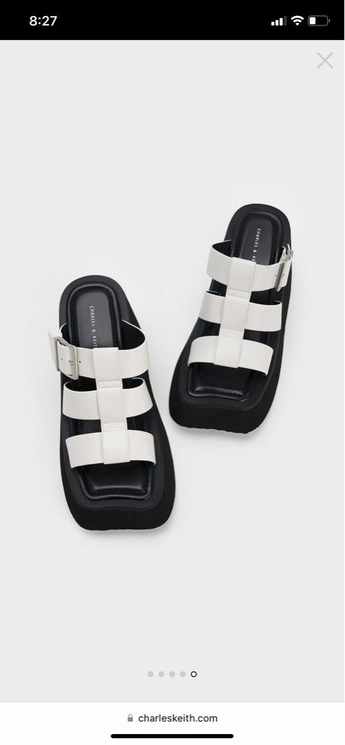 Charles and Keith Caged Wedge Sandals in White (Category: Wedges) located in Quezon City. Submitted by clt.2020 (Listing ID 1286936726, Image 3). Description: Authentic Charles and Keith Caged Wedge Sandals in White Bought for 4,200 Size 37 Used Twice in Bangkok Still looks brand new. No scuffing etc. with box .
