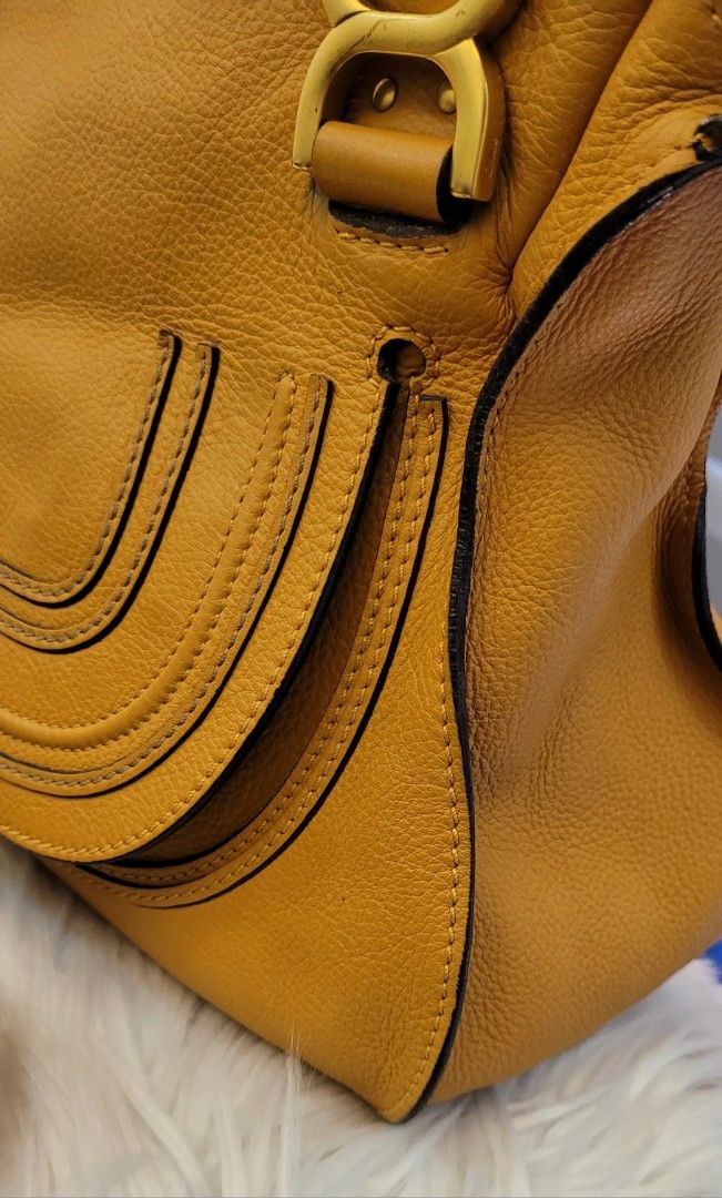 Chloe Marcie (Category: Luxury Bags & Wallets) located in Quezon City. Submitted by bagsplusmore (Listing ID 1287147488, Image 2). Description: Gently used Medium size Amber Color clean inside out no faul smell VISA MASTERCARD ACCEPTED.