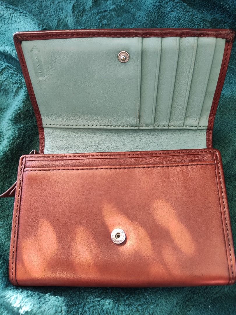 Coach Leather Wallet in British Tan Women s Fashion Bags