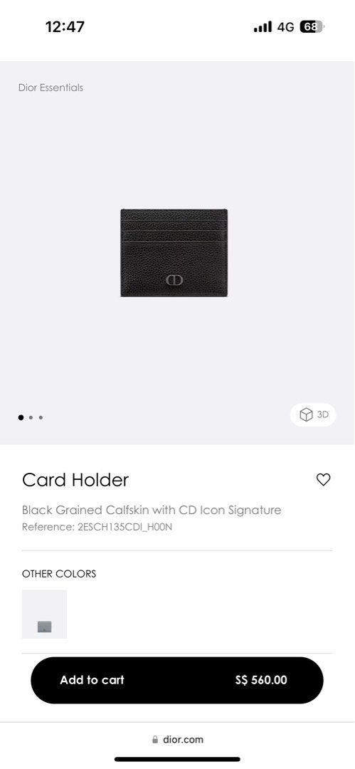 Dior Men's Card Holder, Luxury, Bags Wallets on Carousell