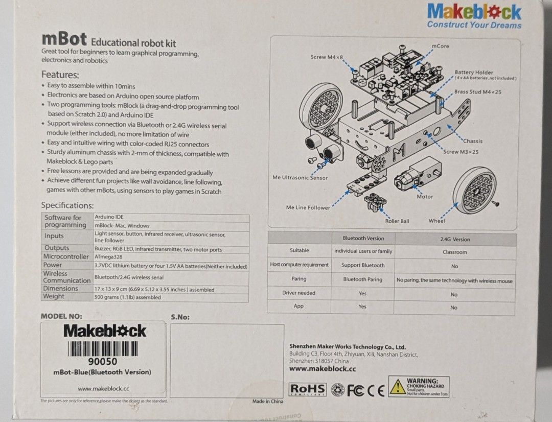 Educational robot kit Makeblock Mbot