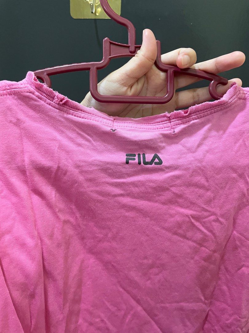Hot pink sales fila shirt