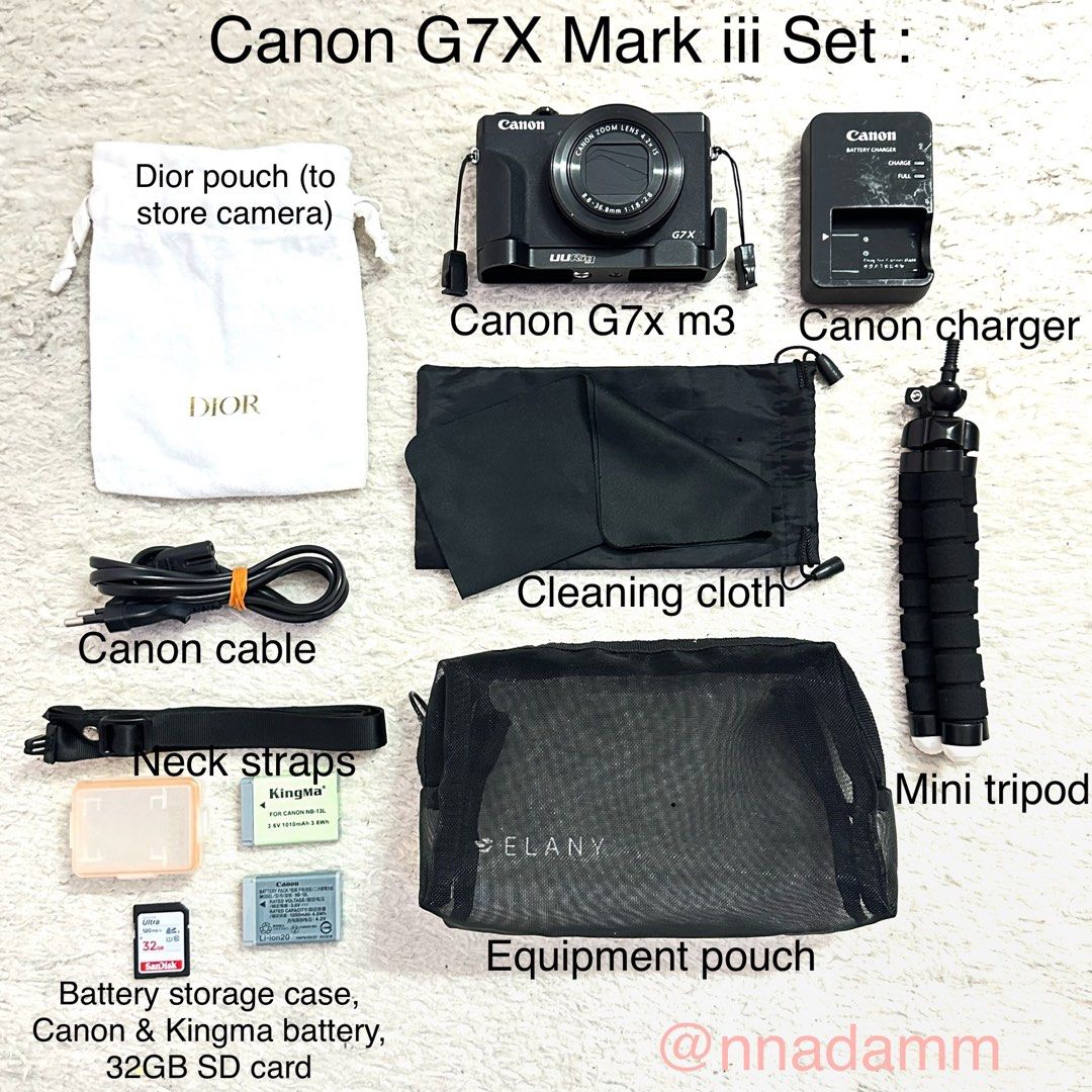 FOR RENT / SEWA] Canon Powershot G7x Mark iii / Mark 3 Mirrorless Selfie  Vlog Wifi Camera for event, wedding, dinner, graduation, convo,  Photography, Cameras on Carousell