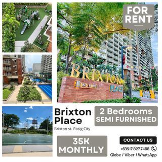 FOR RENT Semi furnished 2 Bedroom Condo unit Brixton Place Pasig City