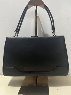 Genuine leather clutch handbag