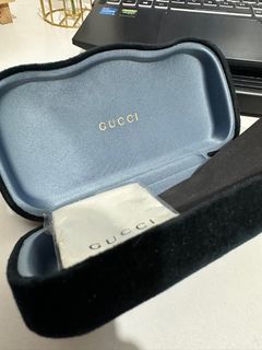 Gucci Black Velvet Sunglasses Eyeglasses  Case Large Set with Cloth Pouch