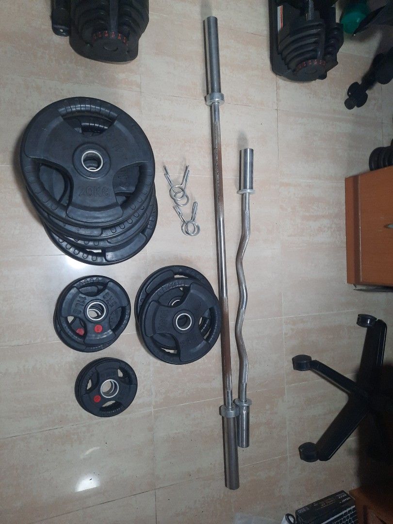 gym equipment olympic barbell ans weights set