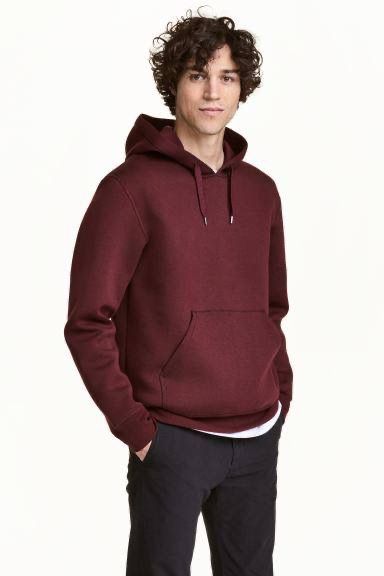 Maroon top hoodie h&m