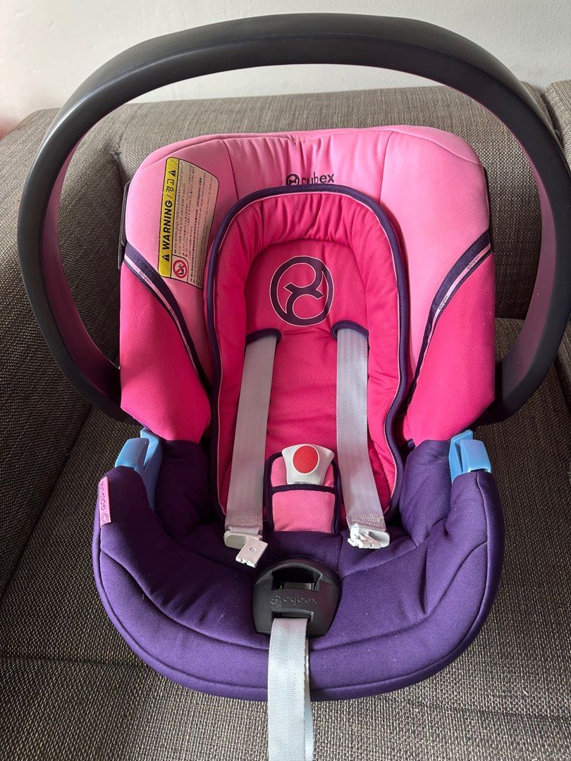 Home Clearance Cybex Aton Pink Purple Infant Car Seat Free Delivery