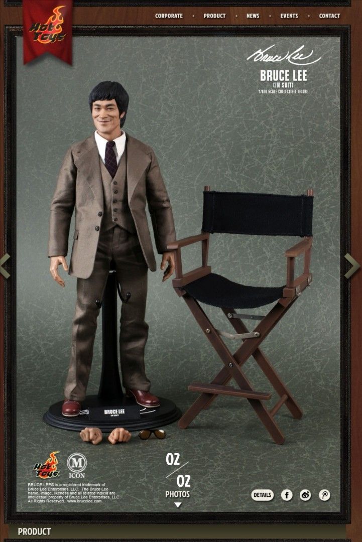 マイコン 1/6 フィギュア ブルース・リー ビジネススーツ版 ホット
