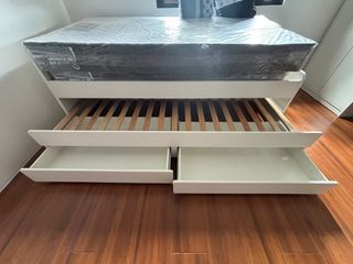Single Bedframe with Pullout and drawer