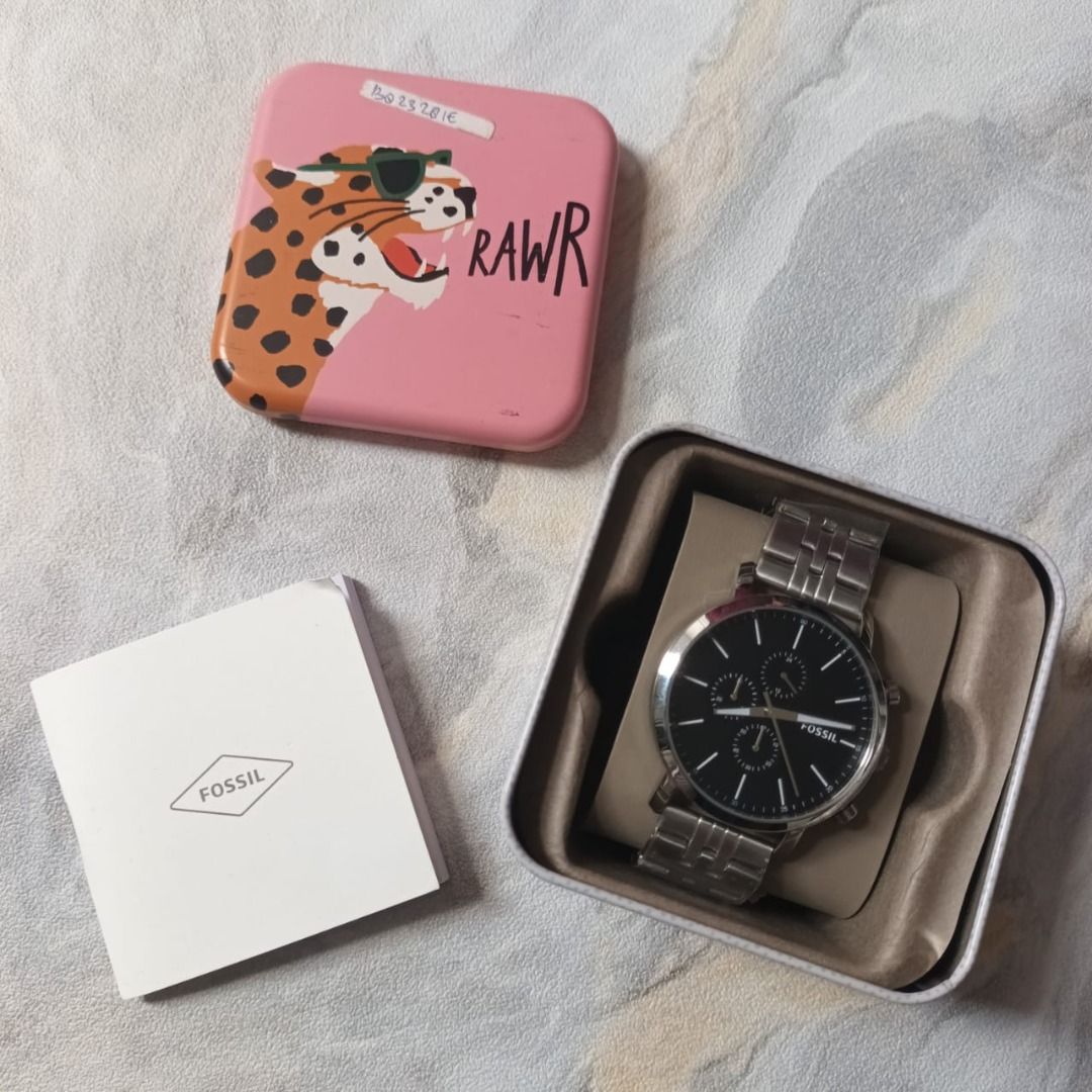 Jam Pria Fossil Luther Chronograph Stainless Steel Watch BQ2328IE