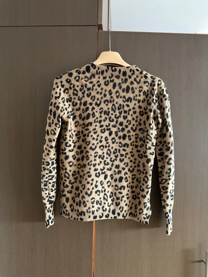 JCrew cashmere sweater leopard print Women s Fashion Tops Longsleeves on Carousell