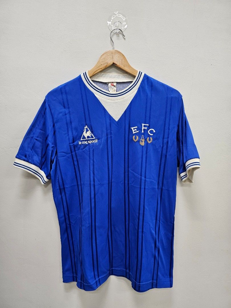 Jersey Jersi Le Coq Sportif Rare Everton FC 1983 1985 Original Vintage Men s Fashion Tops Sets Tshirts Polo Shirts on Carousell
