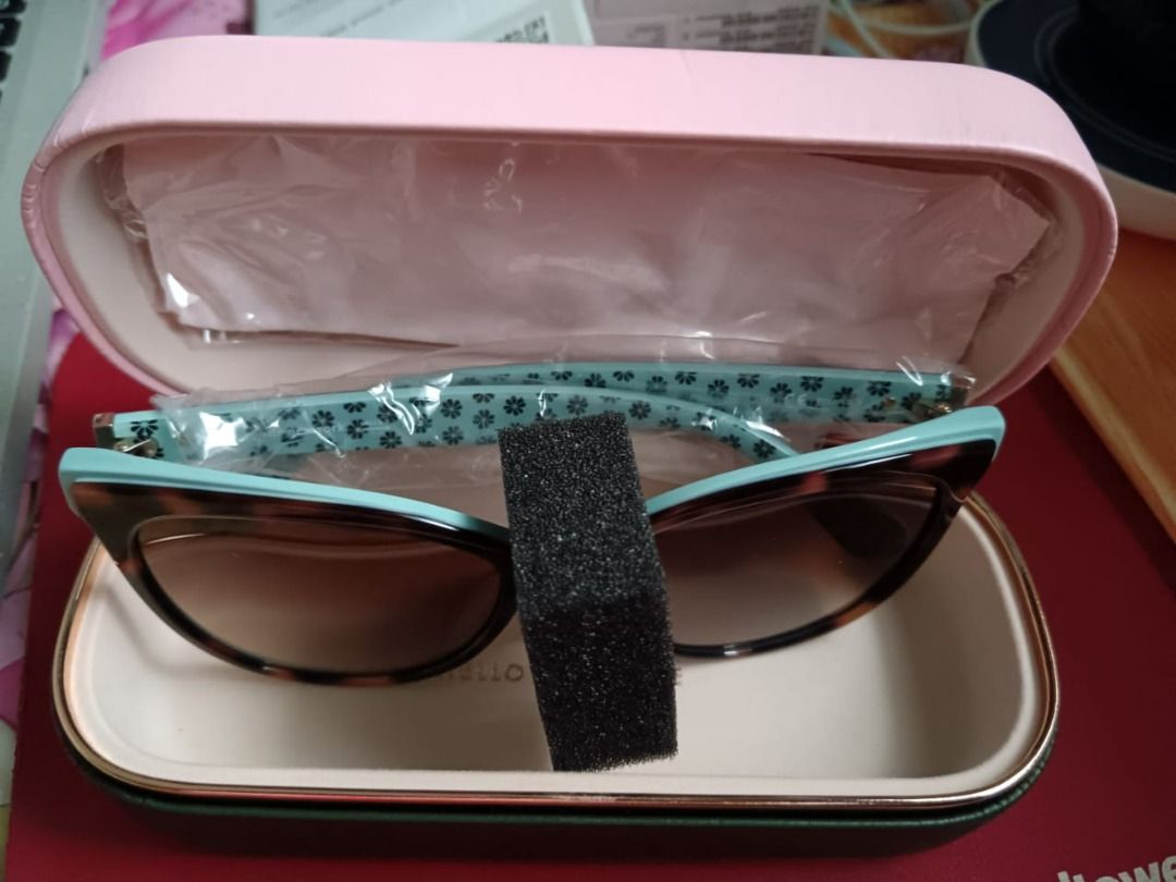 Kate Spade Hello Sunshine Cat Eye Blue Flower Sunglasses