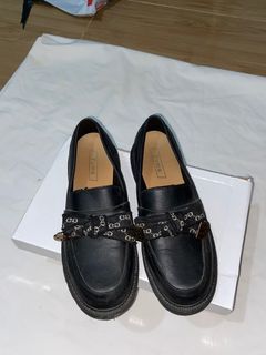 Korean Loafers Black School Shoes
