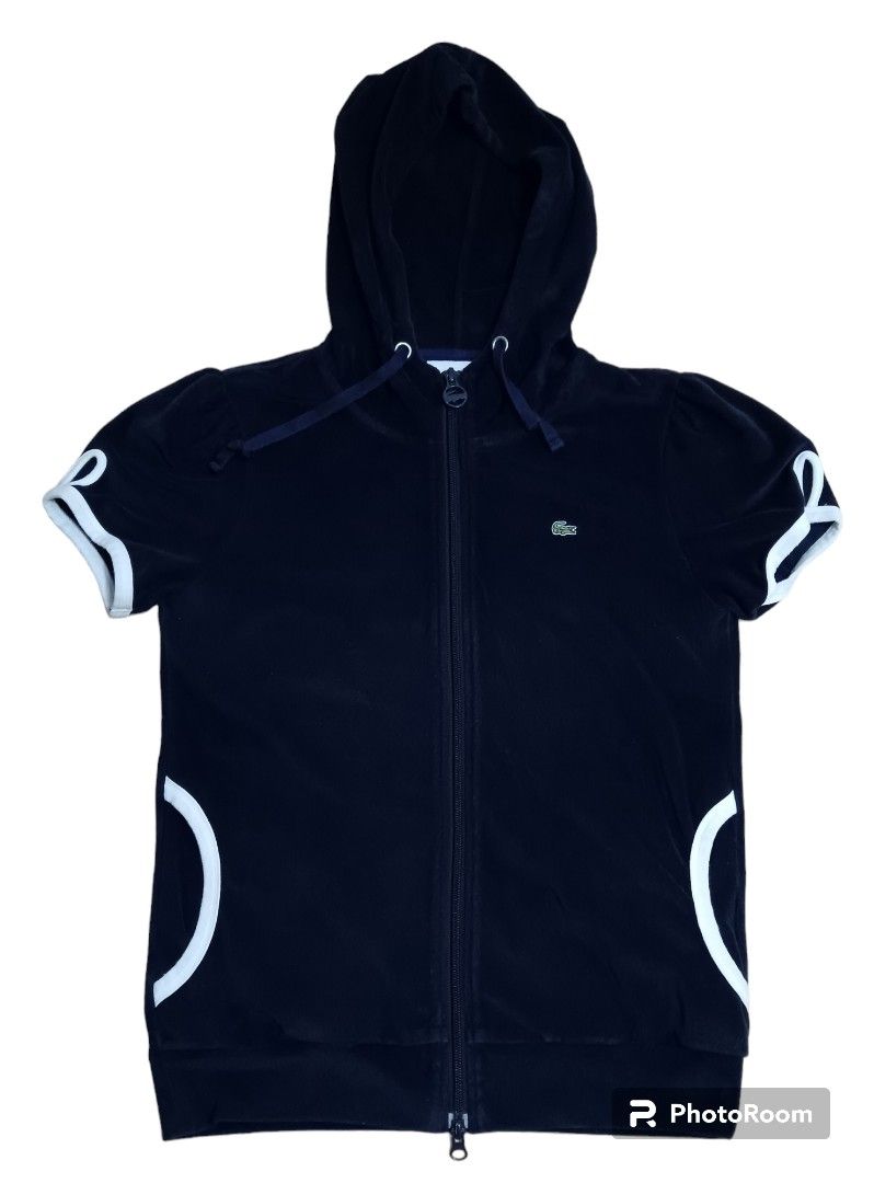 Lacoste short sleeve hoodie on sale