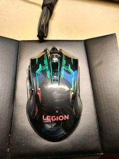 Lenovo Legion M200 RGB Gaming Mouse, 5-button design, up to 2400 DPI & multi-color RGB backlight