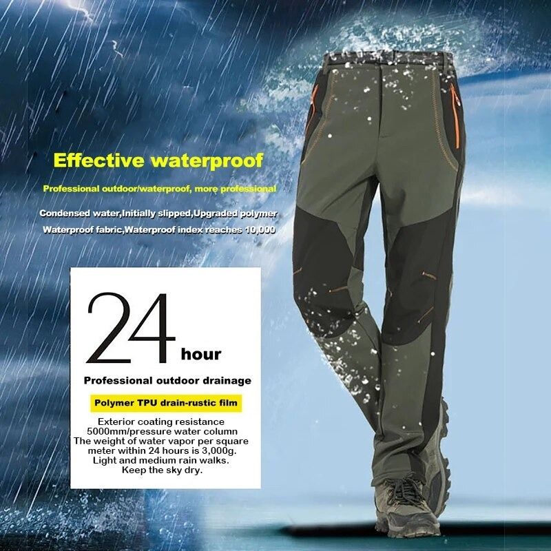 Thick Warm Fleece Winter Pants Women Waterproof Hiking Trekking Camping  Skiing Soft Shell Pants Outdoor Windproof Trousers