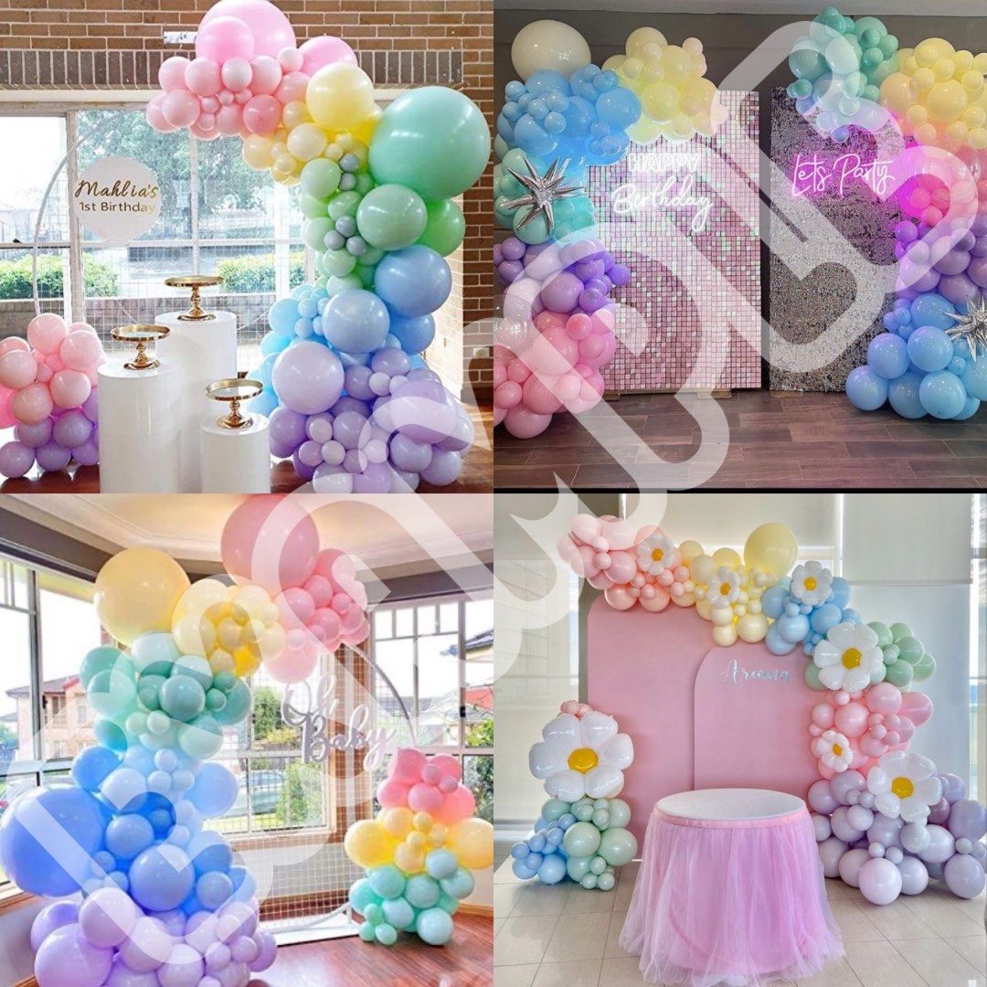 Macaron Birthday Garland Decoration for Kids Birthday Party