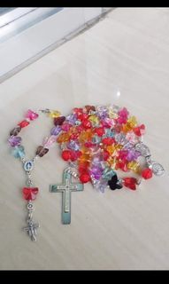 Made in Vatican Rome beautiful crystal butterfly rosary with bracelet butterfly rosary
