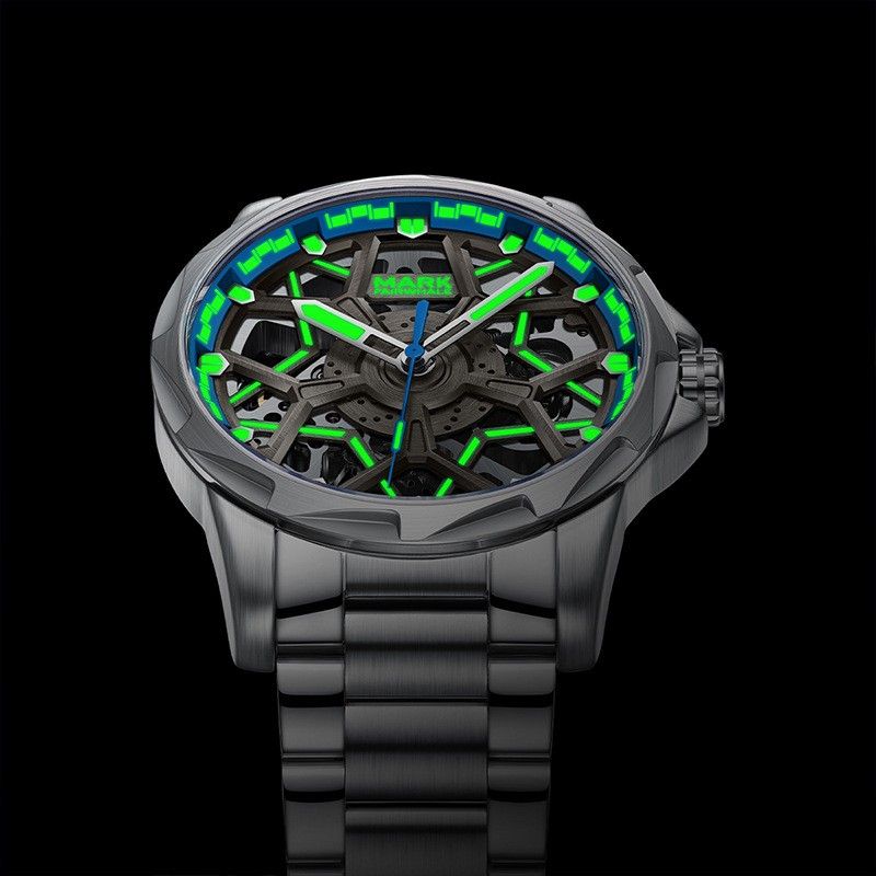 Mark Fairwhale Automatic Skeleton Luminous Men's Watch 43mm (Category: Luxury Watches) located in Makati City. Submitted by _collectorschoice_ (Listing ID 1287005523, Image 2). Description: ° Retails around 20k ° Special functions: Tourbillion, night light & water resistant ° Watch glass: Mineral reinforced glass mirror surface ° Watch strap material: Stainless steel ° Buckle style: Butterfly double buckle ° Case material: Stainless steel ° Movem