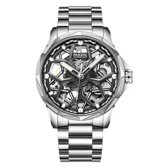 Mark Fairwhale Automatic Skeleton Luminous Men's Watch 43mm (Category: Luxury Watches) located in Makati City. Submitted by _collectorschoice_ (Listing ID 1287005523, Image 1). Description: ° Retails around 20k ° Special functions: Tourbillion, night light & water resistant ° Watch glass: Mineral reinforced glass mirror surface ° Watch strap material: Stainless steel ° Buckle style: Butterfly double buckle ° Case material: Stainless steel ° Movem