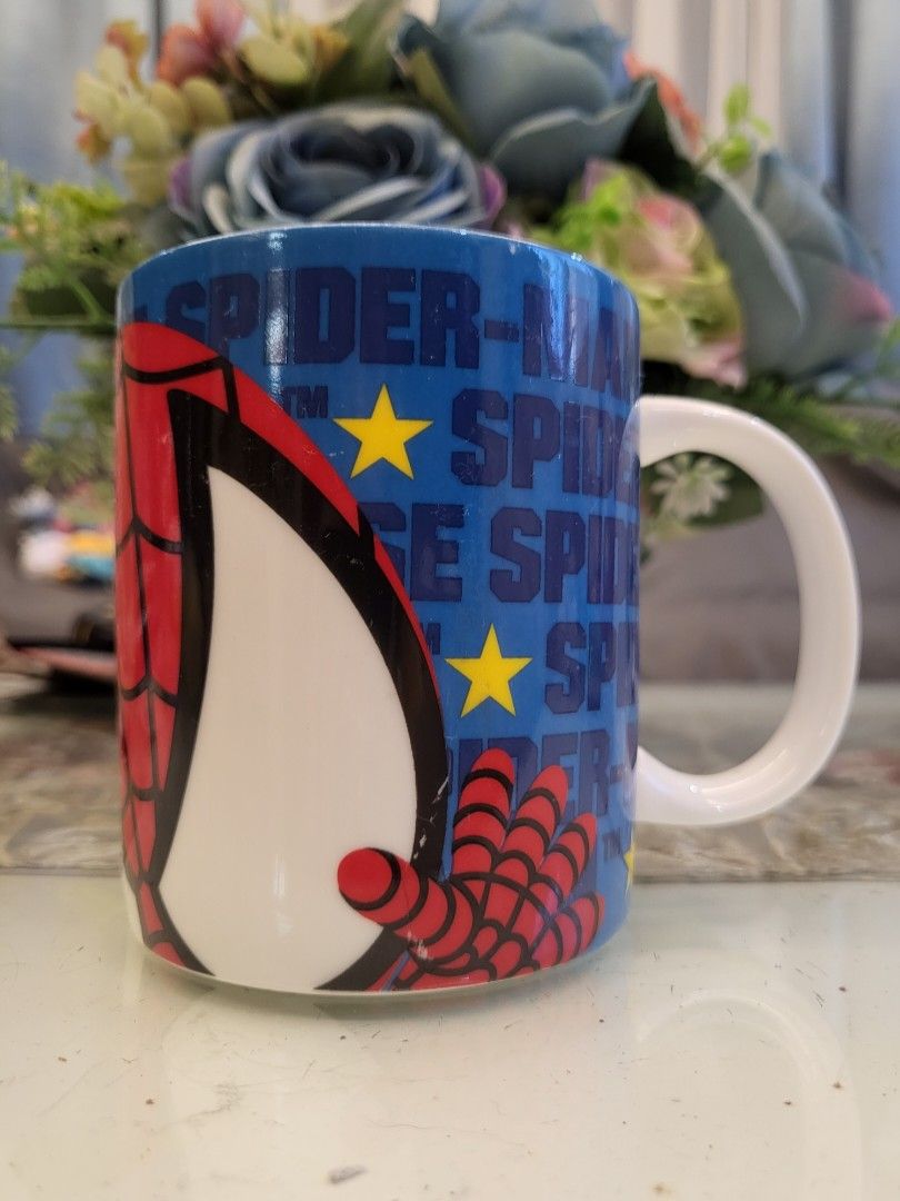 Marvel Spider-Man Spider-Sense Mug (Category: Coffee & Tea Tableware) located in San Fernando. Submitted by jpmarketplace2023 (Listing ID 1287039133, Image 1). Description: -Marvel Spider-Man Spider-Sense mug for only PHP190 -Lightly used; With scuffs -Authentic from Japan.