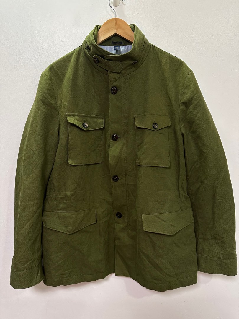 MASSIMO DUTTI Cotton Linen Field Jacket Men s Fashion Coats Jackets and Outerwear on Carousell