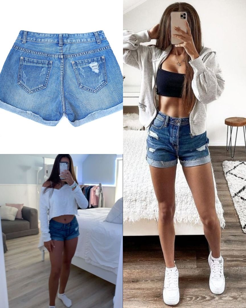 Cute high waisted jean shorts clearance