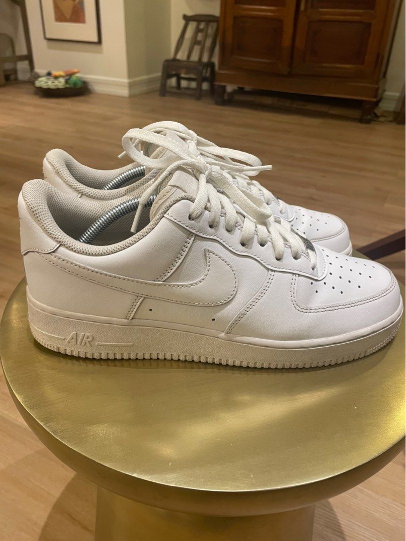 All white air top force ones size 7