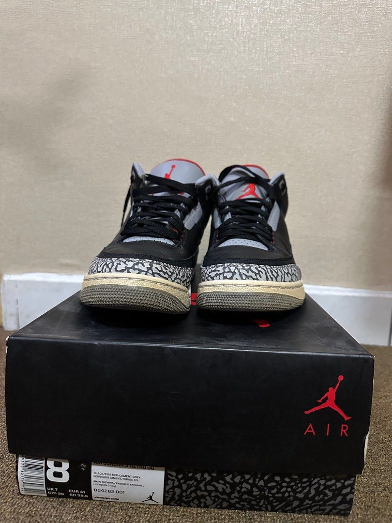 Nike Air jordan 3 Black Cement OG 2018 Men s Fashion Footwear