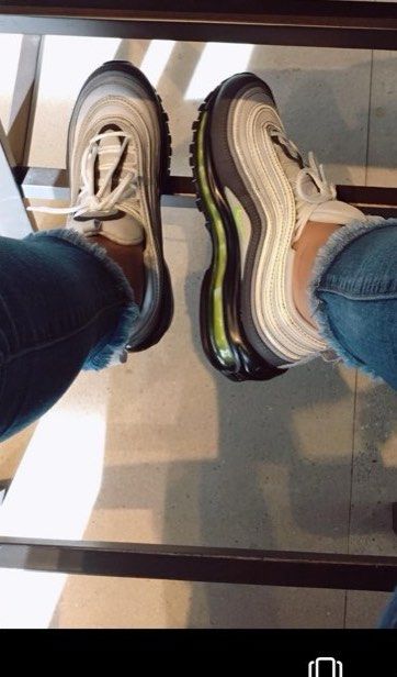 Nike Air Max 97 Neon (limited ed) (Category: Wedges) located in Pateros City. Submitted by acpx_branded (Listing ID 1286961678, Image 3). Description: 9/10 condi with a little paint chip in the inner shoe (can take pics) but outer shoe and reflective tape are in great condition! Hard to let go shoe tbh but will check fir offers. :) Will have to check but I know I have the box for this. Bought in Osaka, Japan Rfs: badly need funds right now.